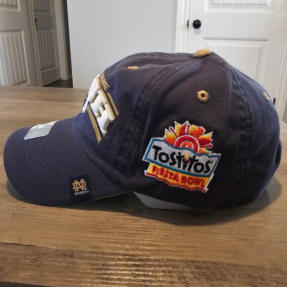 Vintage Notre Dame Strapback Hat Cap Tostitos Fiesta Bowl Blue Fighting Irish - Picture 4 of 8